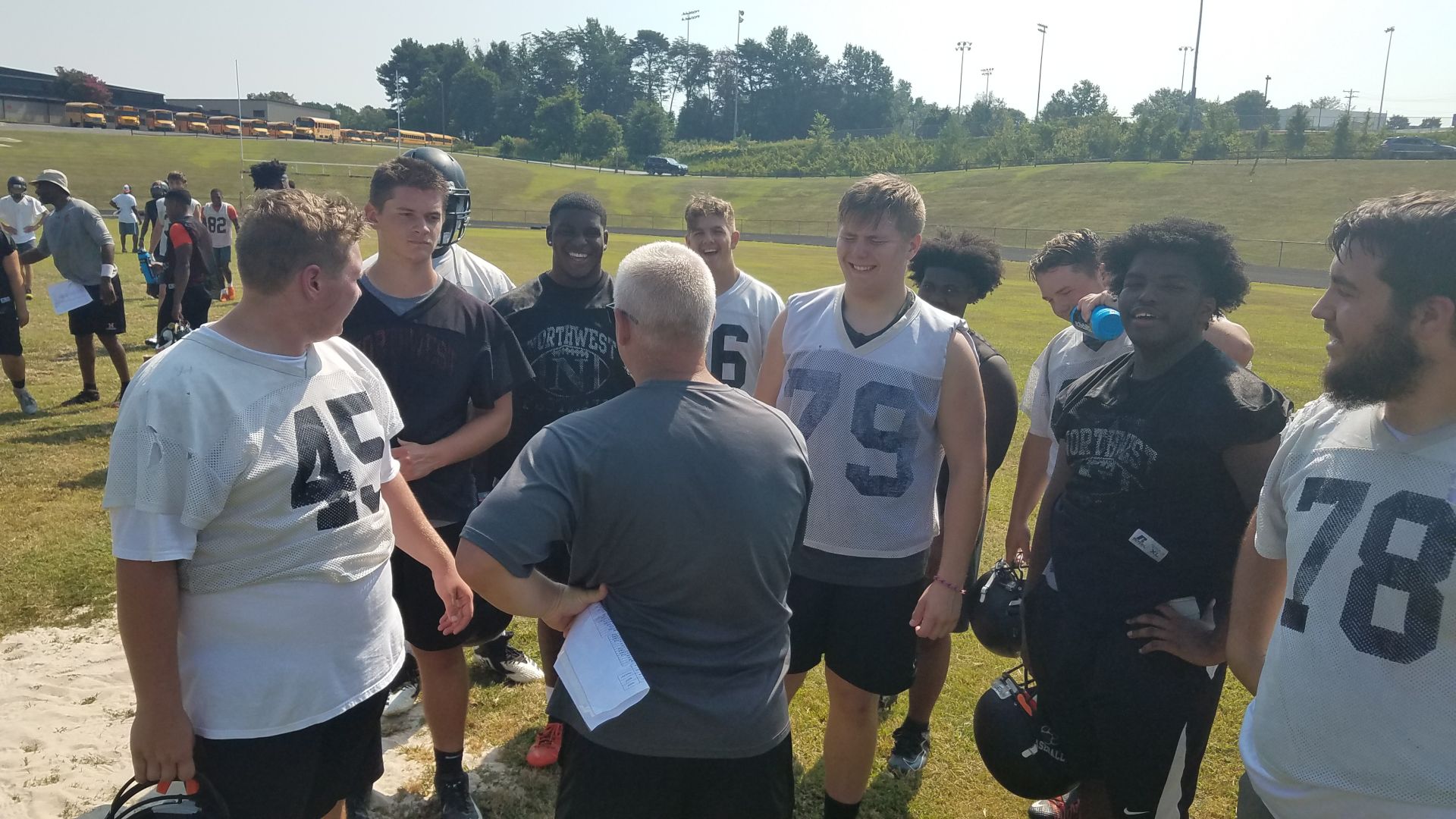 Northwest Cabarrus football players